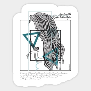 Girl with Rope hairstyle version 10 Sticker